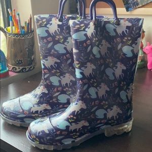 Unicorn rainboots